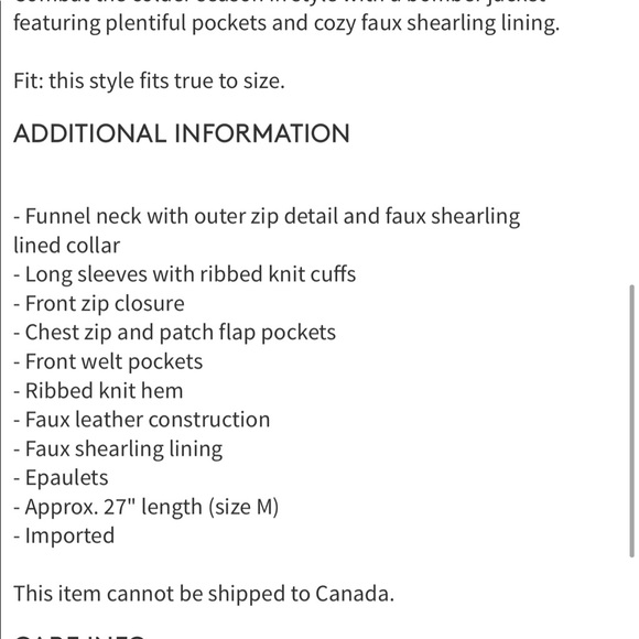 levi's faux leather & faux shearling bomber jacket - Picture 5 of 7